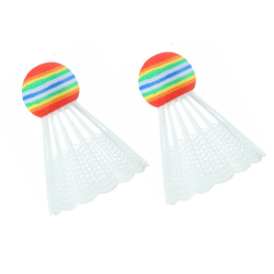 Set of 2 Badminton Rackets, 2 Badminton Shuttles, Orange